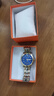 卡慕迪新款商务多功能全自动手表男士钻石防水夜光日历运动商务石英手表 039间金钢蓝面 实拍图