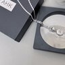AHK26字母钛钢项链男女士百搭潮流情侣吊坠纪念日生日礼物送男女朋友 潮流满钻项链 【C】+品牌礼盒 实拍图