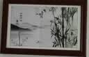 木品缘电表箱装饰画免打孔新中式实木挂画液压上翻配电箱遮挡画可定制 K款-竹报平安（横版） 50*40cm桃木色【可遮40*30电箱】 实拍图