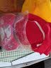 羽克儿童泳衣套装女童连体裙式小中大童女孩游泳装备 红色 实拍图