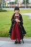 小咔衣浓万圣节儿童服装女童公主裙女巫小女孩演出服舞会礼服cosplay角色 酒红色长款（星星帽子+披风） 130 实拍图