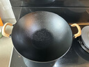 南部池永日本南部铁器原装进口老式双耳手工铸铁锅家用无涂层炒菜锅不易粘 原装进口圆底中華锅 5-8人 36cm 实拍图