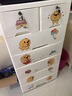 纳份爱加大加厚卡通抽屉式收纳柜婴儿童衣柜塑料储物柜玩具整理柜五斗柜 60面宽绅士柯基（加厚顶层带锁） 四层 实拍图