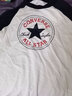 Converse 匡威儿童装男童长袖t恤春秋款纯棉打底衫中大童女孩圆领套头上衣 纯白色-插肩袖-纯棉 130 /64 【建议身高116-122cm】 实拍图