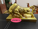 吉善缘 华尔街铜牛摆件 12生肖黄铜金牛客厅办公室装饰开业乔迁工艺礼品 加大号黄铜+彩盒【送礼选择】 实拍图