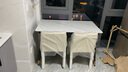 京释（JINGSHI）餐桌 岩板餐桌椅组合意式轻奢现代简约家用饭桌餐厅家具 羊脂白玉亮光【蝴蝶椅】 120cm *70*75cm单餐桌 实拍图