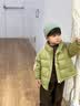 巴拉巴拉儿童羽绒服男童女童冬装保暖宝宝外套学院风校服亲子装潮 绿白色调00441（灰鸭绒） 110 cm（充绒量66g） 实拍图