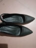 Thinkwell真皮单鞋女细跟高跟鞋女尖头黑色工作鞋女职业鞋软底舒适久站不累 真皮细跟 5cm D4128-5 40 实拍图