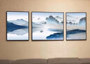 述说客厅装饰画水墨山水画沙发背景墙壁画现代轻奢卧室餐厅挂画三联画 鸿运当头A 左右40*60+80*60金框 实拍图