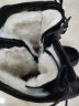 驭狼新款马丁靴女冬季羊毛靴加厚保暖牛皮粗跟中筒防滑英伦中跟棉靴子 黑色 36 实拍图