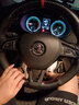 奥迈尔 斯柯达明锐真皮手缝方向盘套速派 科迪亚克柯珞克野帝yeti昕锐昕动汽车改装把套冬四季改装把套 碳纤维+黑皮打孔 实拍图