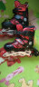 美洲狮（COUGAR）轮滑鞋儿童闪光溜冰鞋男女滑冰旱冰鞋女轮滑鞋男童 黑红单闪单鞋 S(可调26-30码) 实拍图
