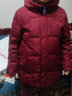 鸭鸭（YAYA）冬装中长款大码羽绒服女老太太老人衣服妈妈加厚外套 DYO66B0360-紫红 3XL 建议130-150斤 实拍图