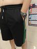 卡宾（CABBEEN）【柔软弹力】潮牌拼接刺绣休闲短裤男2024夏季新款宽松五分裤 煤黑色01 2XL /54/185 实拍图