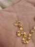 赛菲尔 黄金手链女足金一光一砂转运珠磨砂光面圆珠手链礼物 约6.28克 约17cm（工费170元） 实拍图