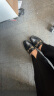 百思图春季商场同款时尚金属扣乐福鞋粗跟女单鞋KA103AA3 黑色 36 晒单实拍图