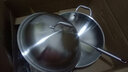 皖骄子304不锈钢炒锅无涂层圆底尖底炒锅 五层钢健康燃气凹面电磁炉通用 32厘米双耳锅内径 30.5cm 实拍图