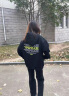 迪伽达卫衣男女秋冬季潮牌百搭美式复古重磅连帽外套男潮流宽松休闲上衣 HDFS-640黑色 XL 【喜欢宽松，建议拍大一码】 实拍图