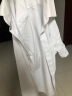 卡帝乐鳄鱼(CARTELO)衬衫男 纯色休闲短袖衬衫舒适透气白衬衣男 1F158101312D 白色-短袖 XL 实拍图