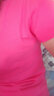 艾路丝婷夏装新款T恤女短袖上衣韩版修身体恤TX3560 玫瑰红色 XL 实拍图
