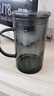 忆壶茶（YIHUTEA）玻璃杯喝水杯大容量耐热带盖刻度杯茶杯办公室家用杯子男女泡茶杯 【玄青】畅饮杯 500ml 实拍图