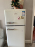 优诺（EUNA）复古冰箱小型家用双门冰箱冷藏冷冻家用冰箱BCD-210R 柔光白 实拍图