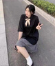 OEMG 夏季薄款冰丝垂感衬衫男韩版潮流大码学生七分袖百搭上衣外套 黑色 L [建议105-120斤] 实拍图