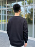FILA 斐乐女装卫衣男女同款套头卫衣秋冬情侣款休闲加绒保暖长袖上衣 正黑色-BK 175/96A/L 实拍图