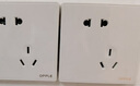欧普（OPPLE） OPPLE 欧普照明家用墙壁开孔插空调86型带开关白色面板W51 斜五孔插座【10只】 实拍图
