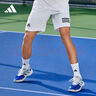 adidas速干简约舒适网球运动短裤男装夏季阿迪达斯官方 黑色/白     2XL 实拍图