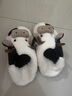 蛮丂2025爆款半包跟可爱小奶牛棉拖鞋男女冬季室内保暖毛绒居家鞋ins 黑白 40-41（适合38-39） 实拍图