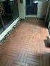 鲁卡生态木防水户外地板阳台木地板DIY 花园灰色塑木露台地板防腐木板 金丝檀（300mmx300mm/块） 实拍图