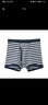 无印良品 MUJI 男式 罗纹编织 前开口平角内裤 炭灰色条纹 M 实拍图