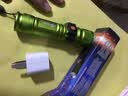DESERTSTAR直充可充电式USB小型强光手电筒LED远射超亮迷你袖珍小电灯便携式 军绿色 实拍图