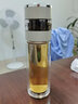 慕馨（moosen）玻璃杯茶杯男高端商务办公室泡茶杯茶水分离杯子智能便携车载水杯 优雅白(关注得杯套杯刷） 实拍图