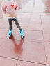 迪士尼（Disney）轮滑鞋儿童初学者溜冰鞋女童男旱冰鞋全套装3-12岁滑轮鞋生日礼物 【硬壳防护】青冰雪8闪套装 L码（平时鞋码32-37码） 实拍图