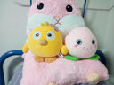 婴果小岛可爱小仓鼠抱枕毛绒玩具玩偶陪睡娃娃公仔儿童女孩生日礼物送女友 粉色暖手捂连体坐垫（可拆分） 实拍图