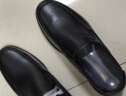 卡帝乐鳄鱼（CARTELO）一脚蹬男士软底真皮商务舒适休闲皮鞋男 6931G 黑色增高 42 实拍图