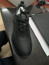 森达男鞋休闲男商场同款牛皮真皮透气软底运动防滑休闲鞋1AY01AM5 黑色打孔 44 实拍图