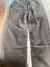 西域骆驼（VANCAMEL）牛仔裤男宽松直筒休闲韩版垂感阔腿九分裤子男牛仔长裤 黑灰 S 实拍图