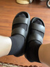 华美健步 ins风凉拖鞋时尚韩版厚底沙滩软底一字拖户外凉拖男款HM2271黑色42-43码 实拍图