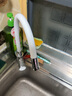 摩恩（MOEN） 水龙头厨房冷热水龙头 柔性管家用防溅万向旋转水槽龙头 【时尚奶油白】双出水万向龙头 实拍图