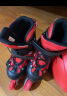 美洲狮（COUGAR）轮滑鞋儿童闪光溜冰鞋男女滑冰旱冰鞋女轮滑鞋男童 黑红单闪套装 M(可调31-36码) 实拍图