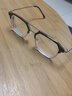 镜沁 男女防蓝光变色眼镜商务近视可配度数大框瘦脸显脸小平光眼镜 黑金框【变灰色】 配1.60防蓝光变色0-600度 实拍图