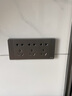 西蒙（SIMON）开关插座 52S系列荧光灰色118型插座钢支架结构 家用电源 15孔插座（三位五孔/9孔） 实拍图