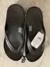 卡骆驰（CROCS）贝雅卡骆班人字拖鞋|205393 黑色/白色-066 45(290mm)  实拍图