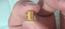 明牌珠宝生日礼物 足金5D硬金黄金中发白国潮麻将手串转运珠定价 财AFP0718 约0.60-0.70克 实拍图