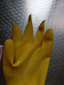 巧姨橡胶手套劳保工作耐磨耐用胶皮防水洗衣服洗碗女厨房家用 黄色加厚20双装 S(小码) 实拍图