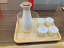 上下一白陶瓷温酒壶清酒黄酒白酒酒具家用酒具羊脂玉瓷酒杯定制 纯实木托盘 实拍图