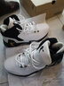 乔丹QIAODAN男鞋磨砺篮球鞋秋季新品高帮皮面减震耐磨球鞋 乔丹白黑色(高帮加绒) 45 实拍图
